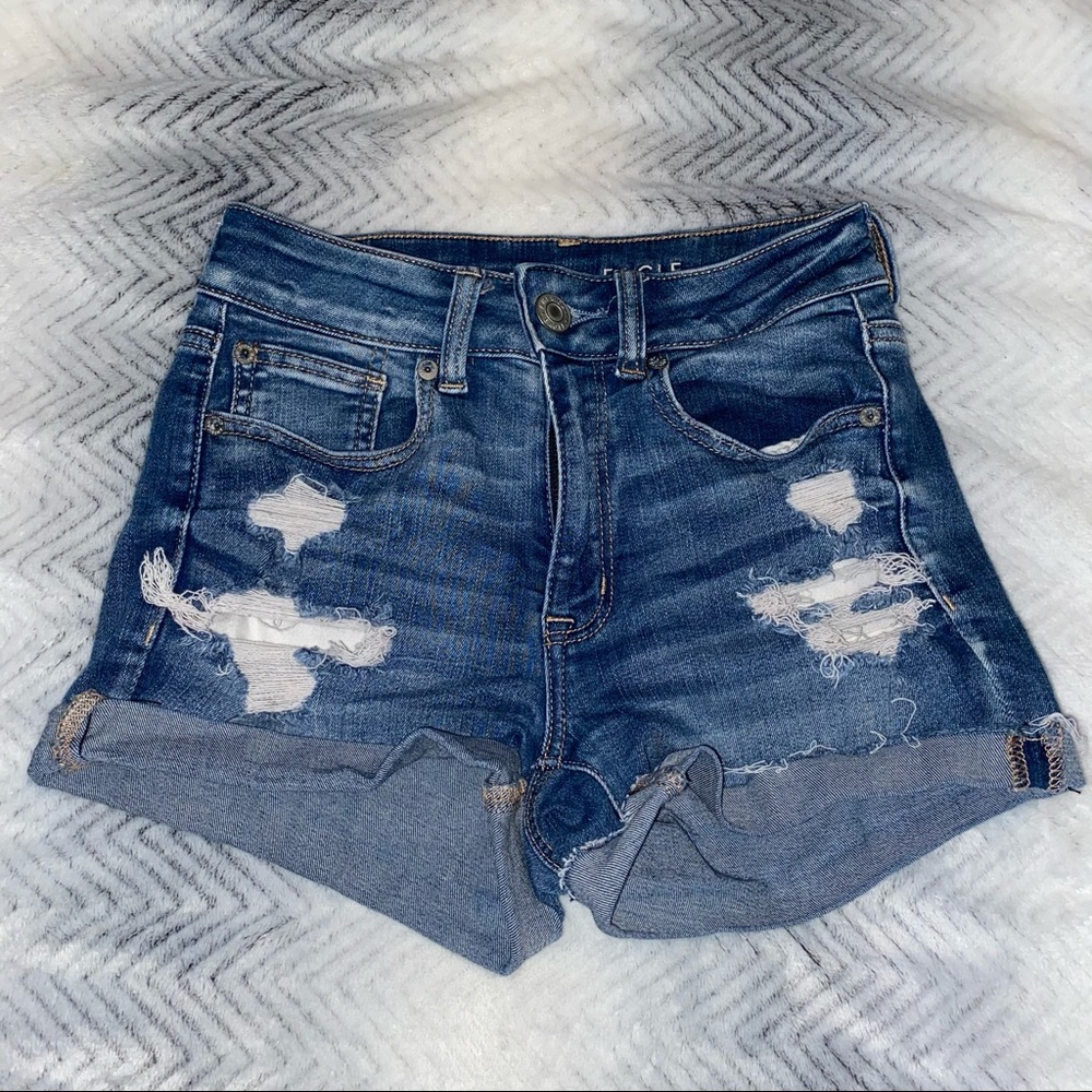 American Eagle High Rise Shortie Shorts Size 2